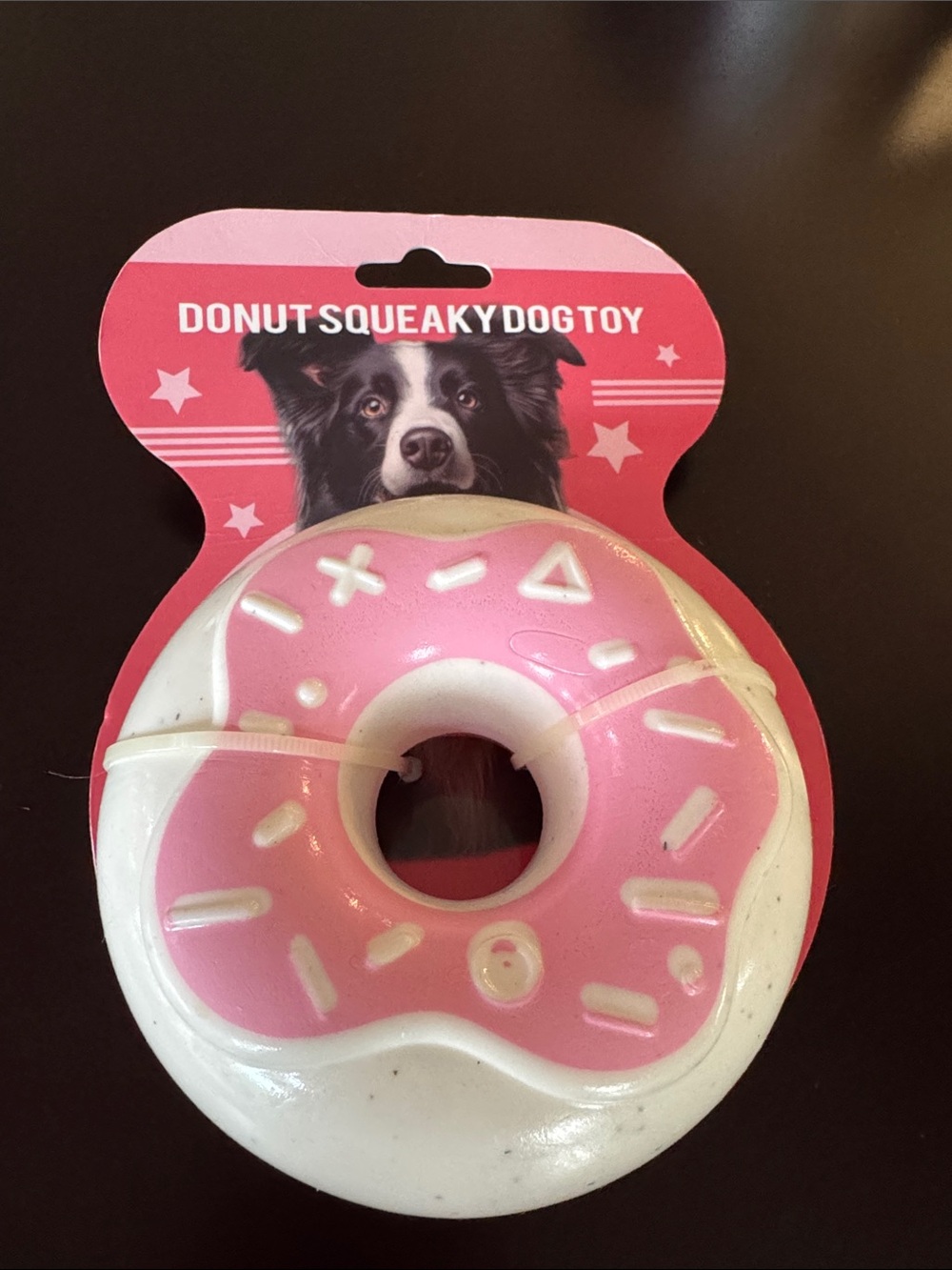 Cream-Scented Pink Donut Dog Chew Toy – Safe TPR Treat Dispenser